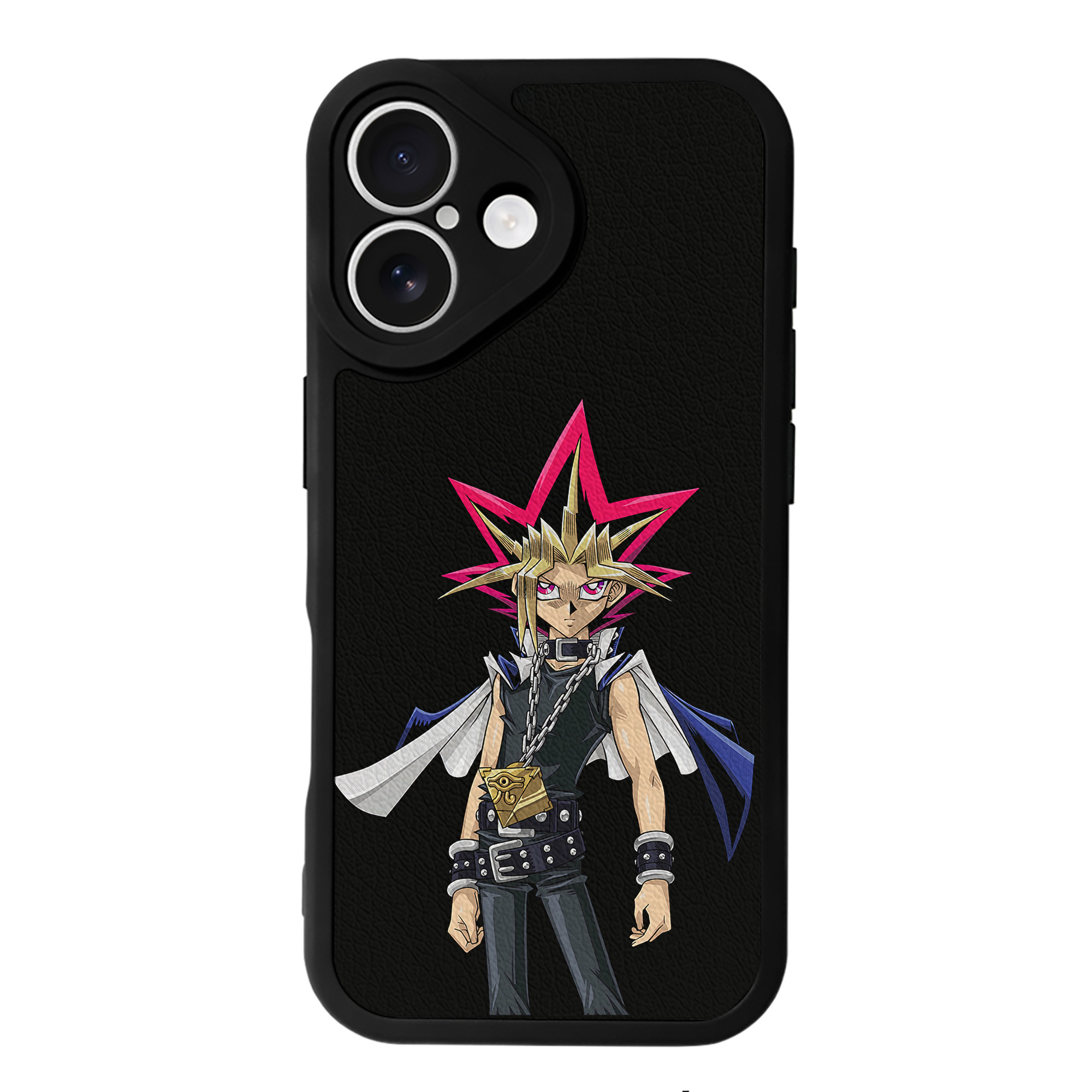 （画像用） 遊☆戯☆王 Yu-Gi-Oh! 【iPhone 16シリーズ対応】シリコンスマホケース（レザー調） 材質：シリコン